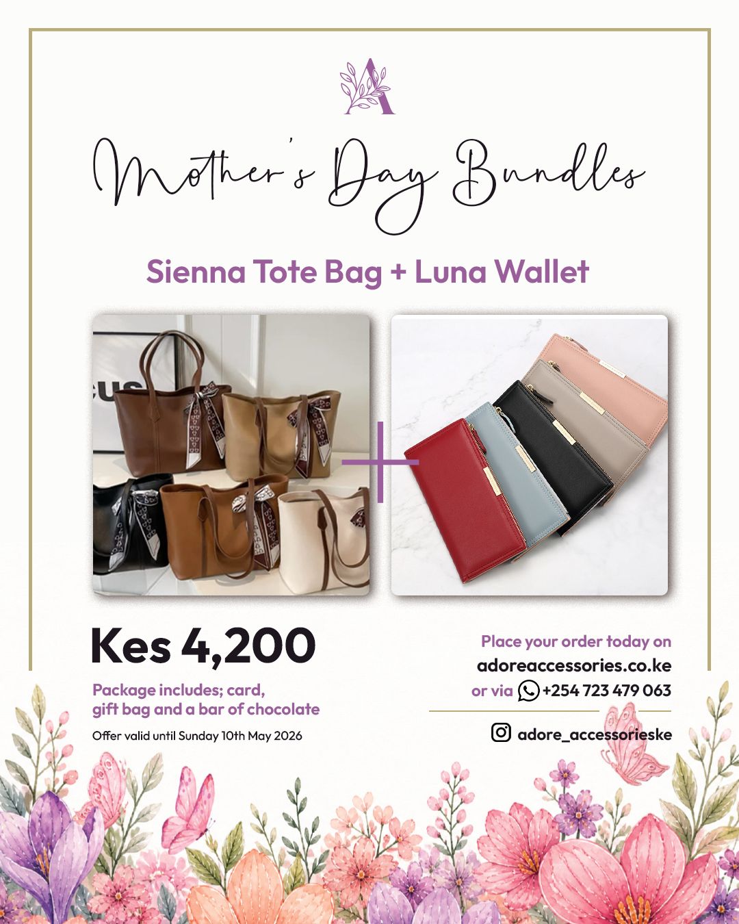 Sienna Tote Bag × Luna Wallet