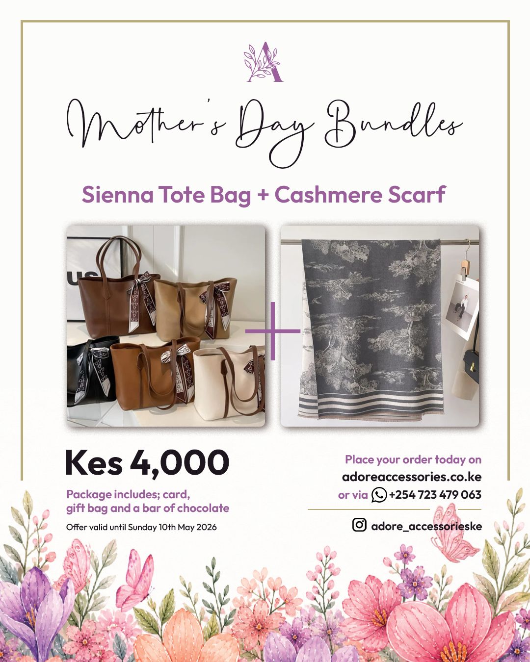 Sienna Tote × Cashmere Scarf
