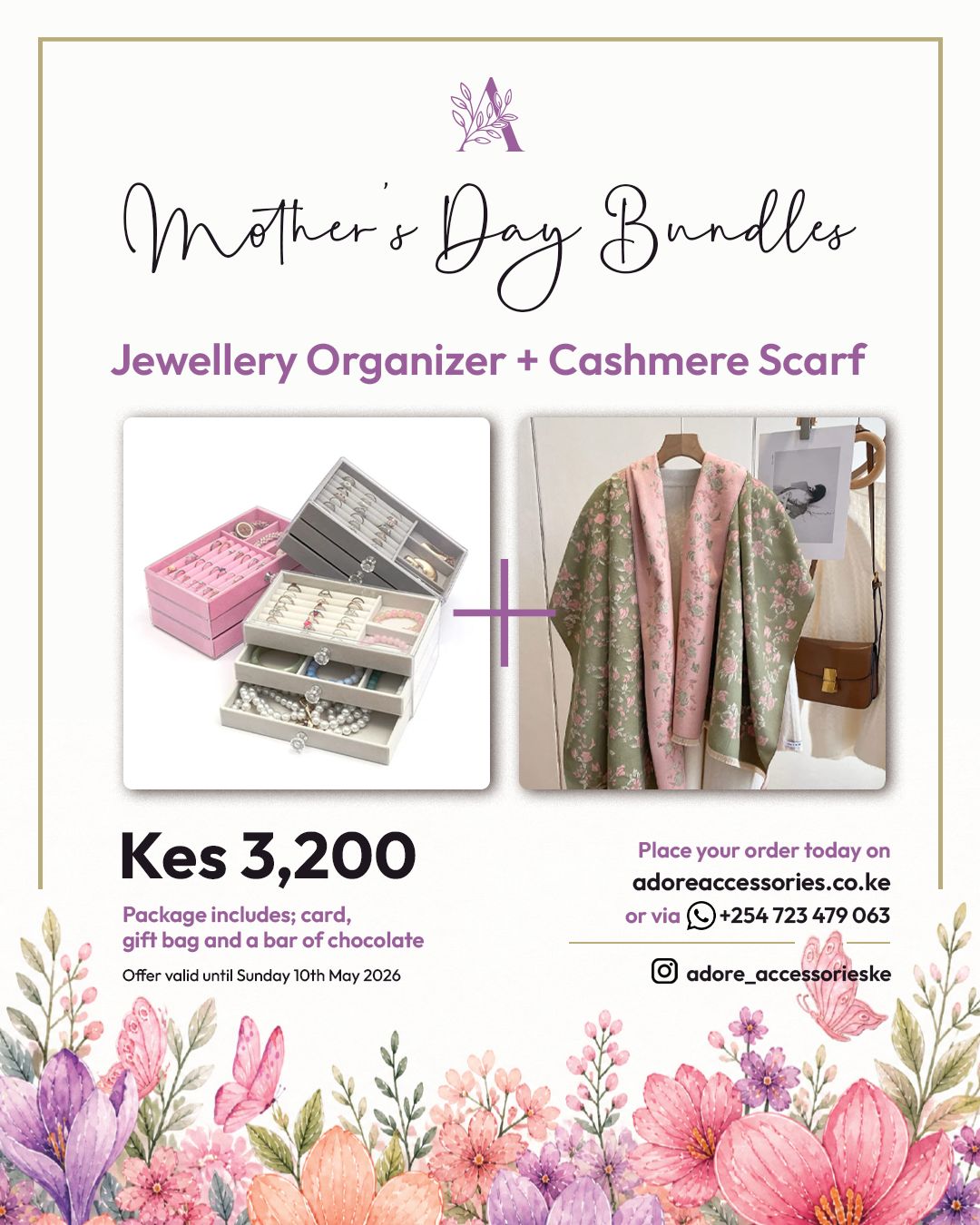 Jewellery Organizer x Cashmere Scarf